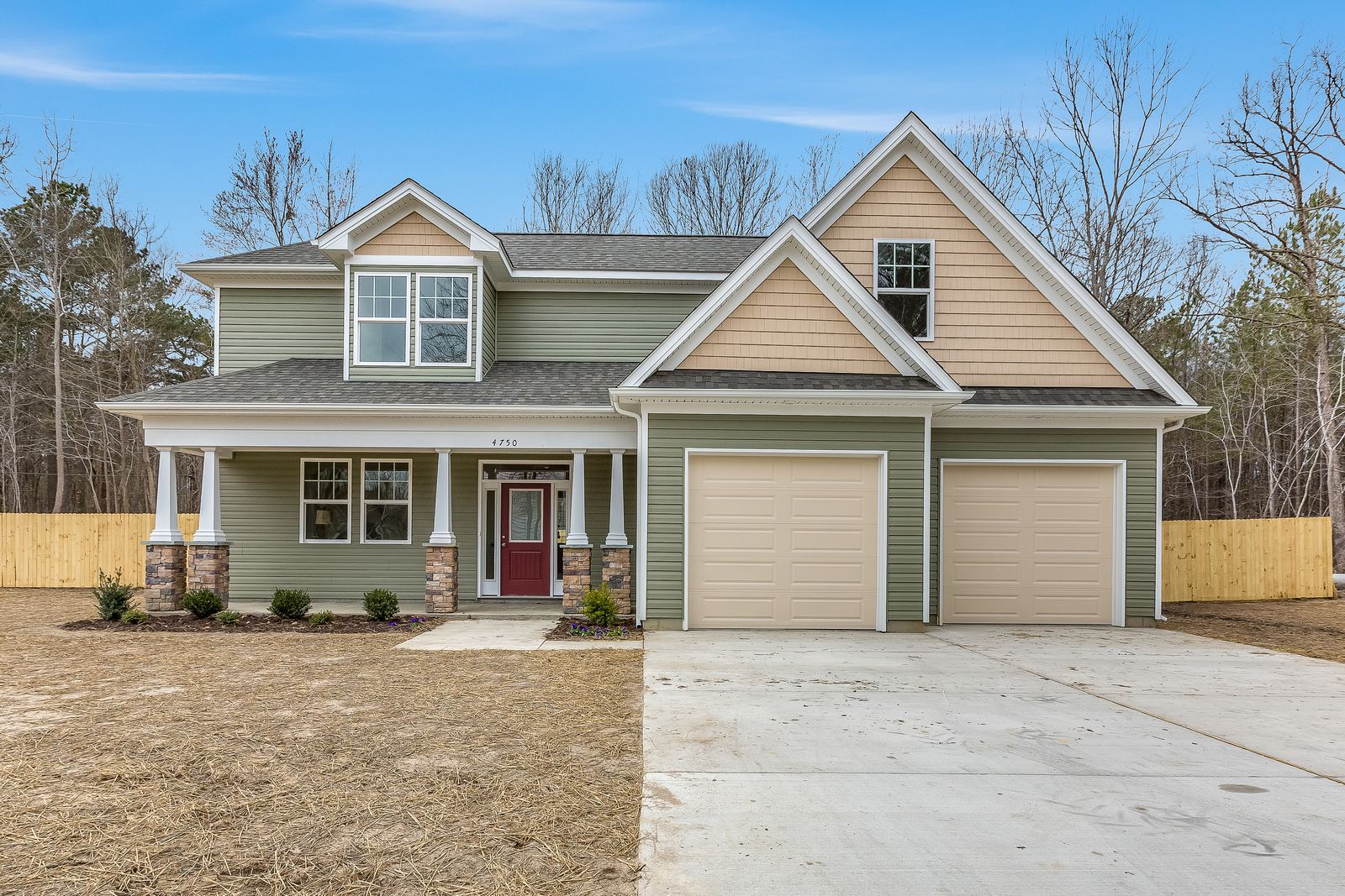 Front of a finished Kellan home